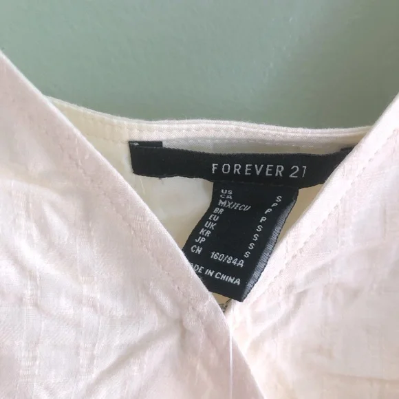 NWT - Forever 21 Cream Wrap Cami Mini Dress - Women’s Small - Picture 5 of 7